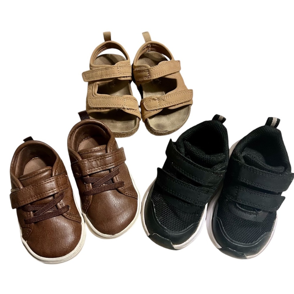 EUC - Baby Boy Shoe Bundle - Three Pairs, Size 4